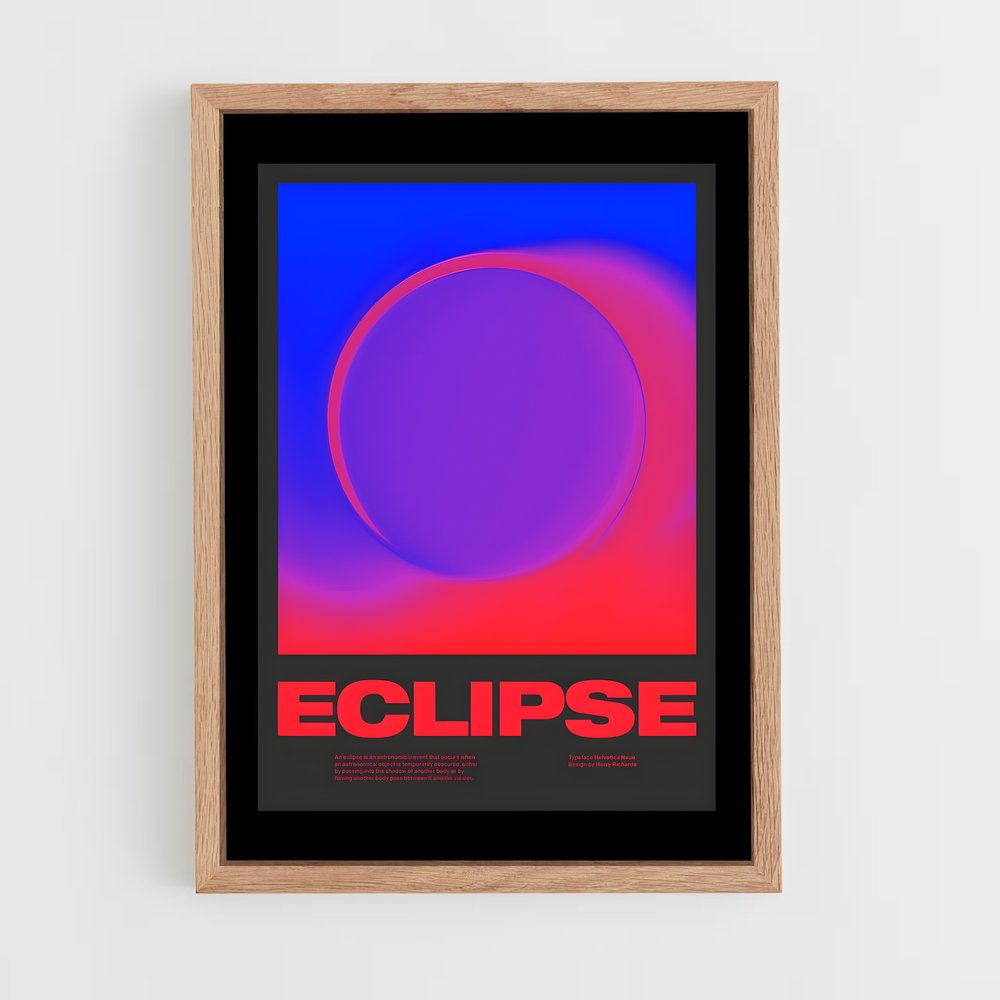 Poster magnifique éclipse solaire – affiche Univers (vue 4)